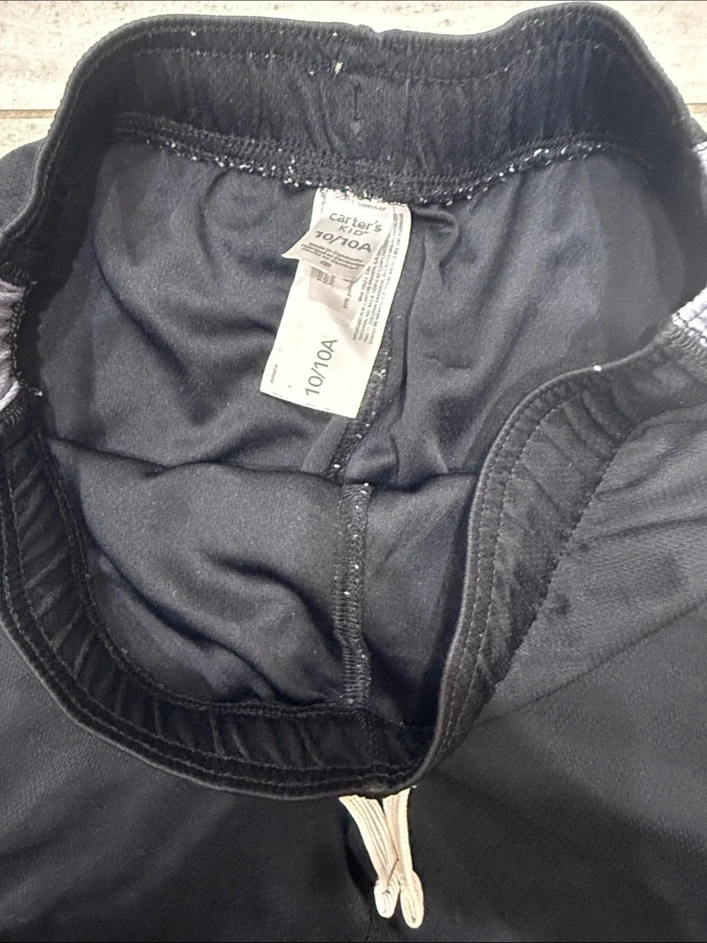 Carter's Black Shorts with Gray Side Stripes